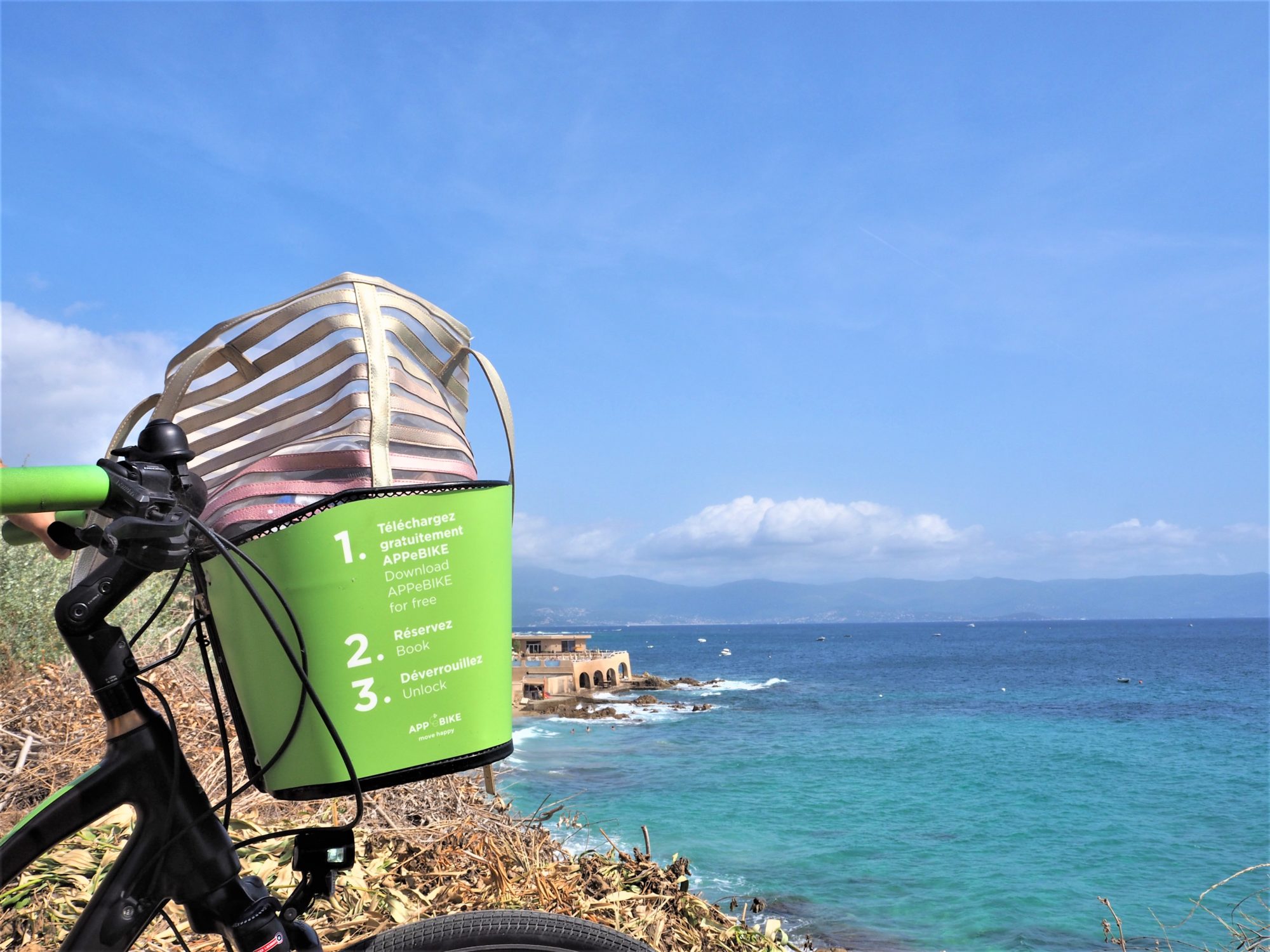 Vélo électrique AppeBike, Panier, Ajaccio Corse France