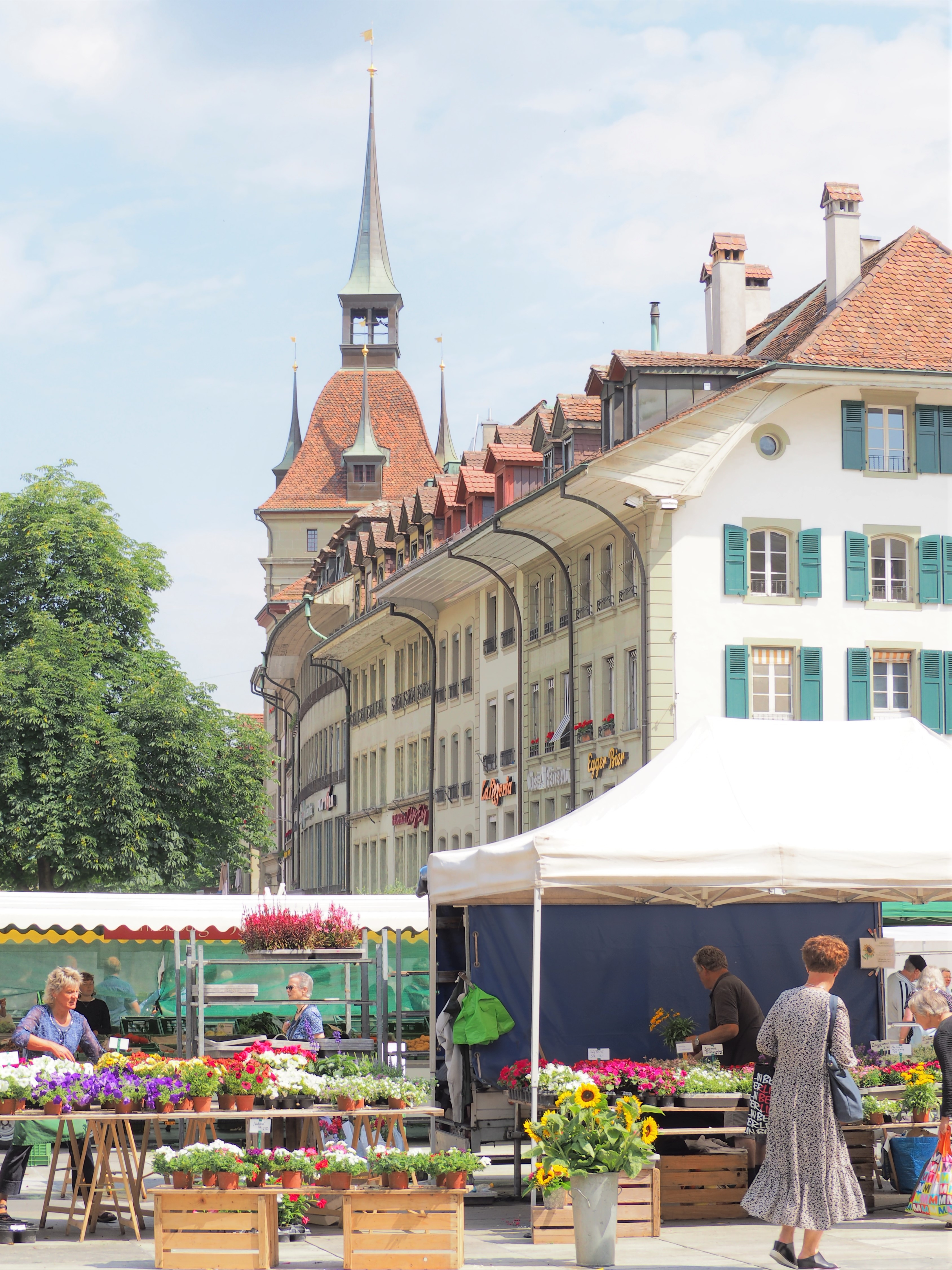 Marché Berne suisse fleurs