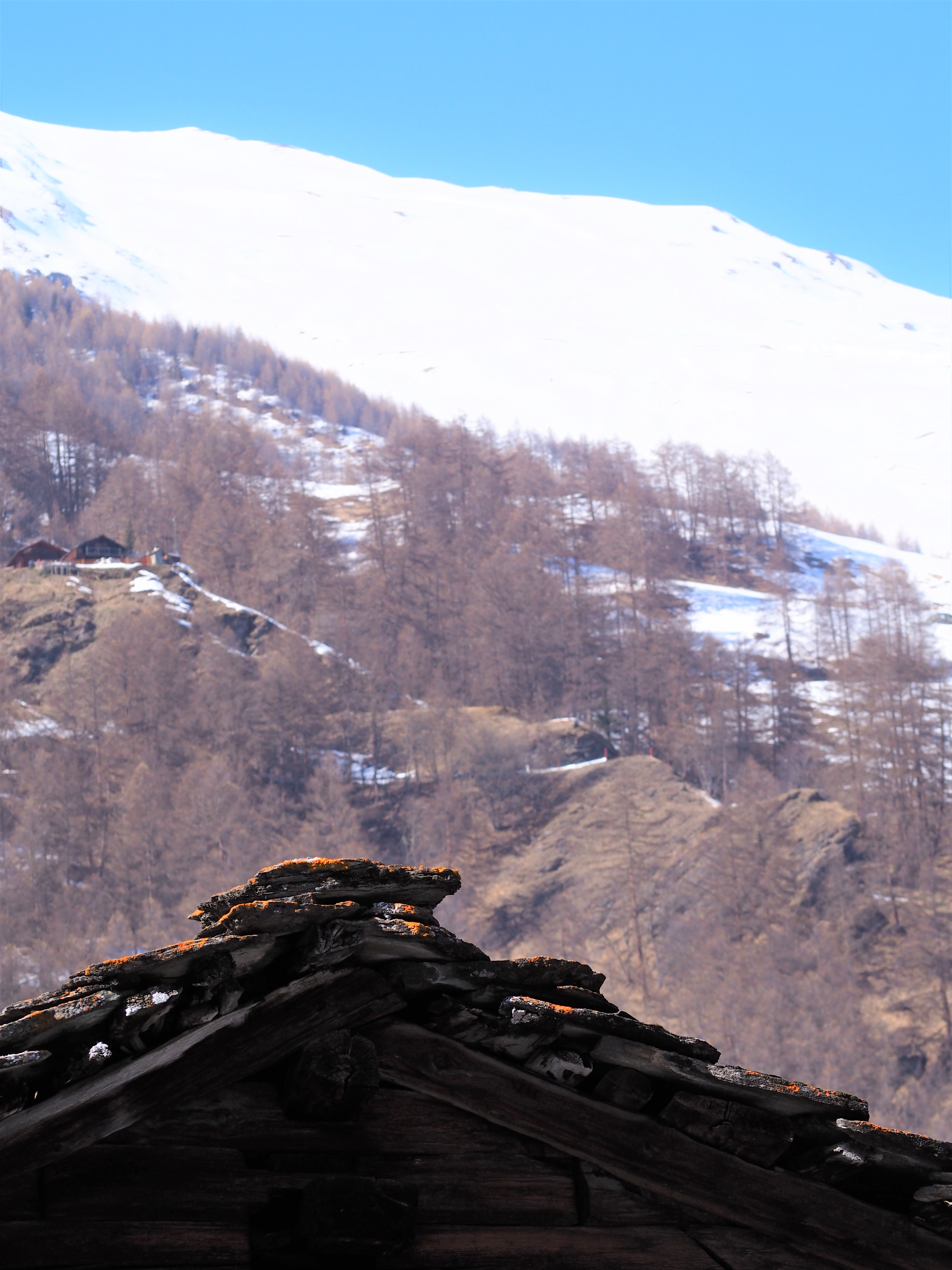 les hauderes suisse valais val d'herens toiture chalet ardoises