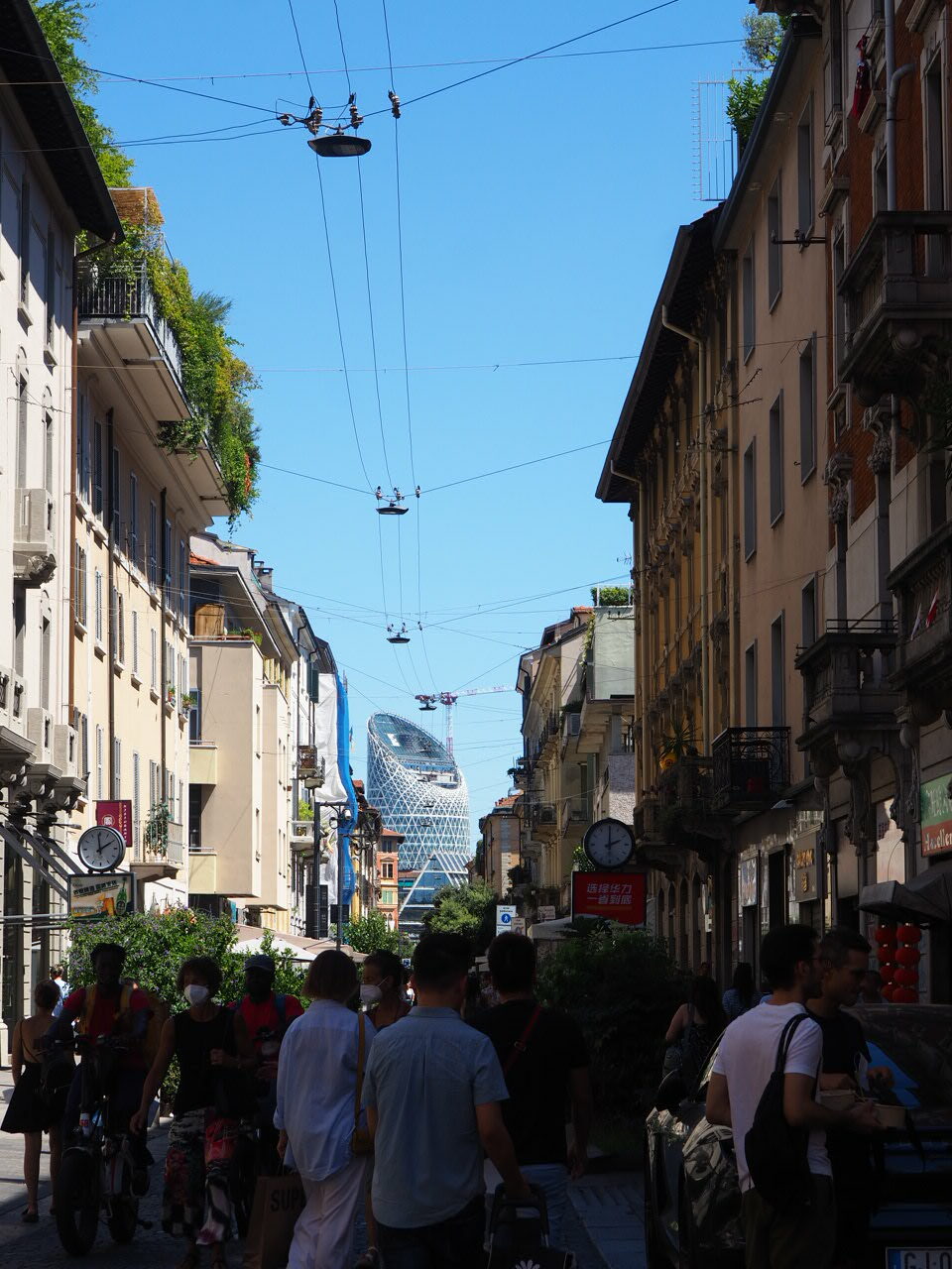 porta nueva depuis le quartier chinois vue milan