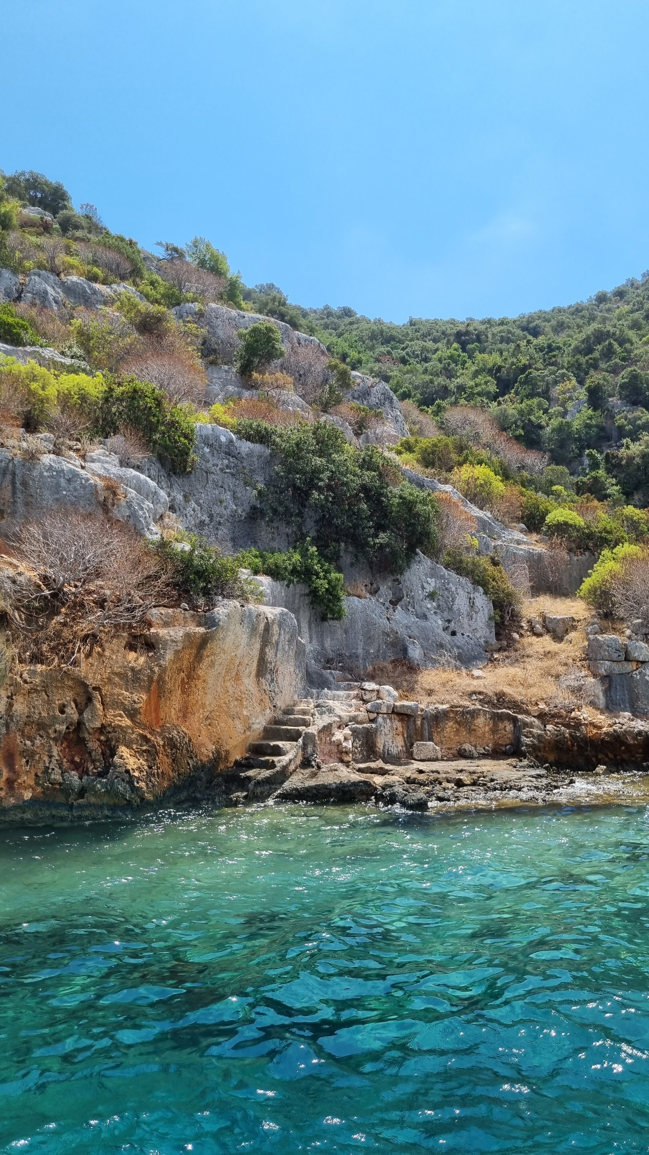 ruines kas bateau turquie