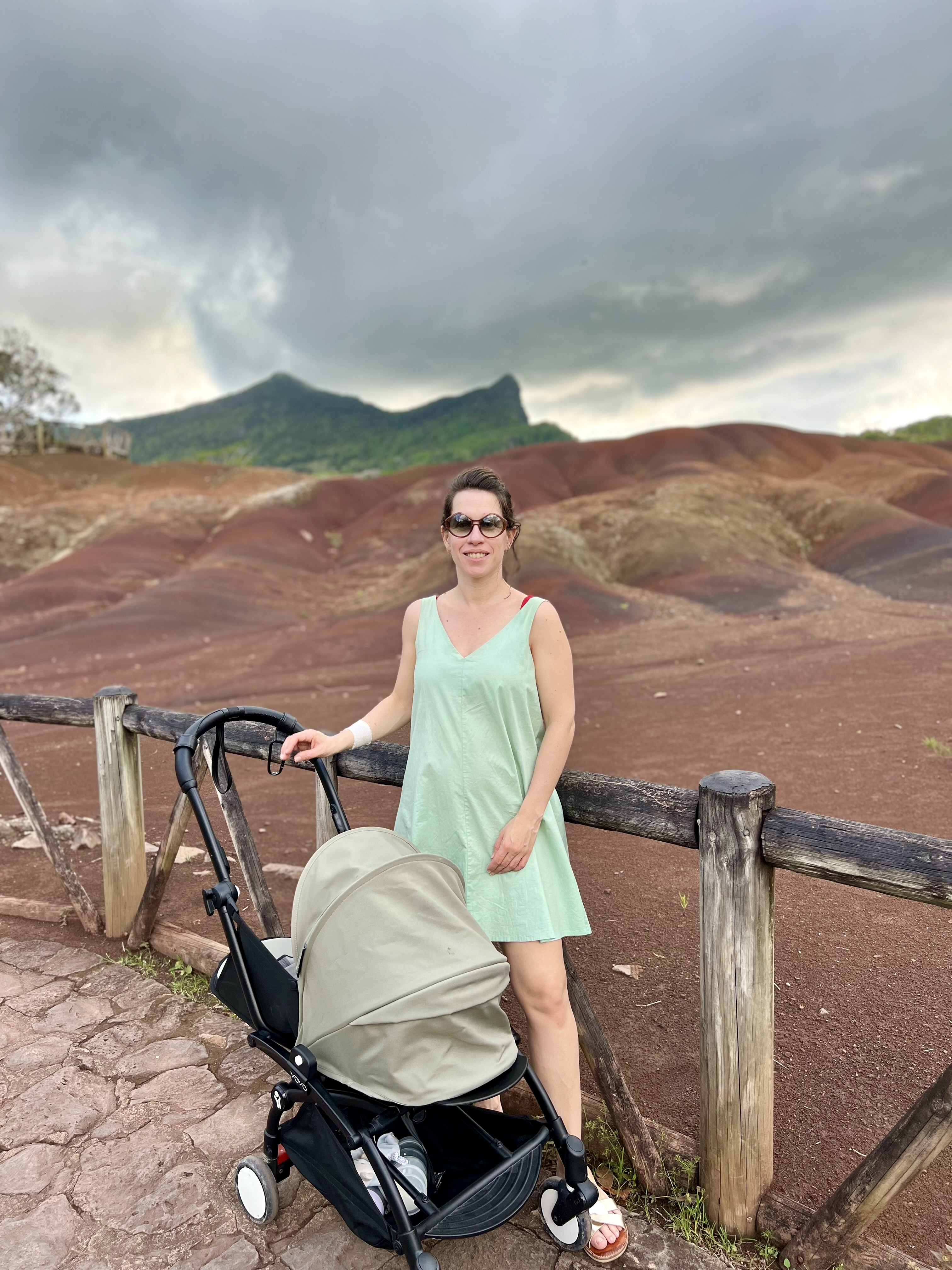 ile maurice avec un bebe chamarel