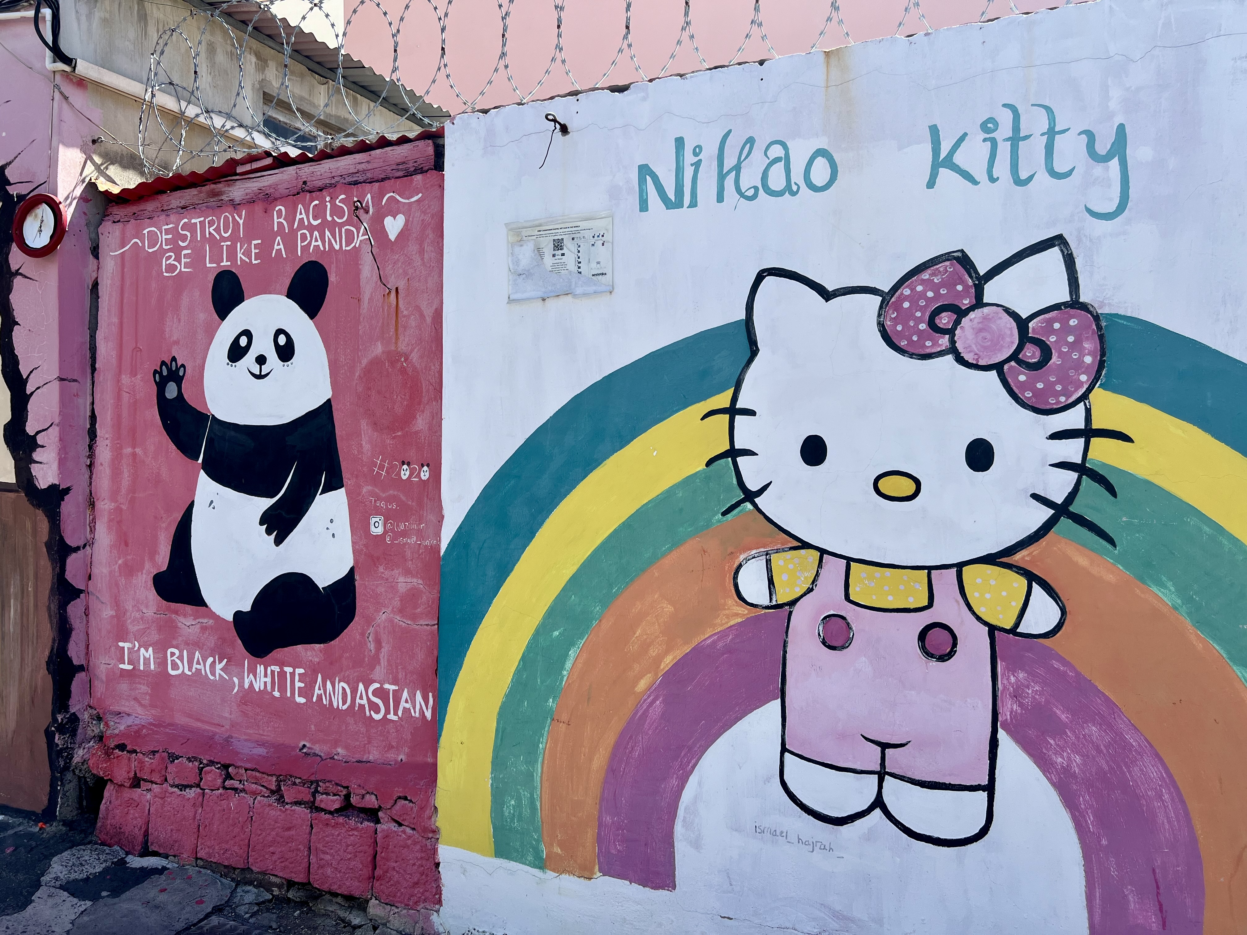 street art panda ile maurice chinois