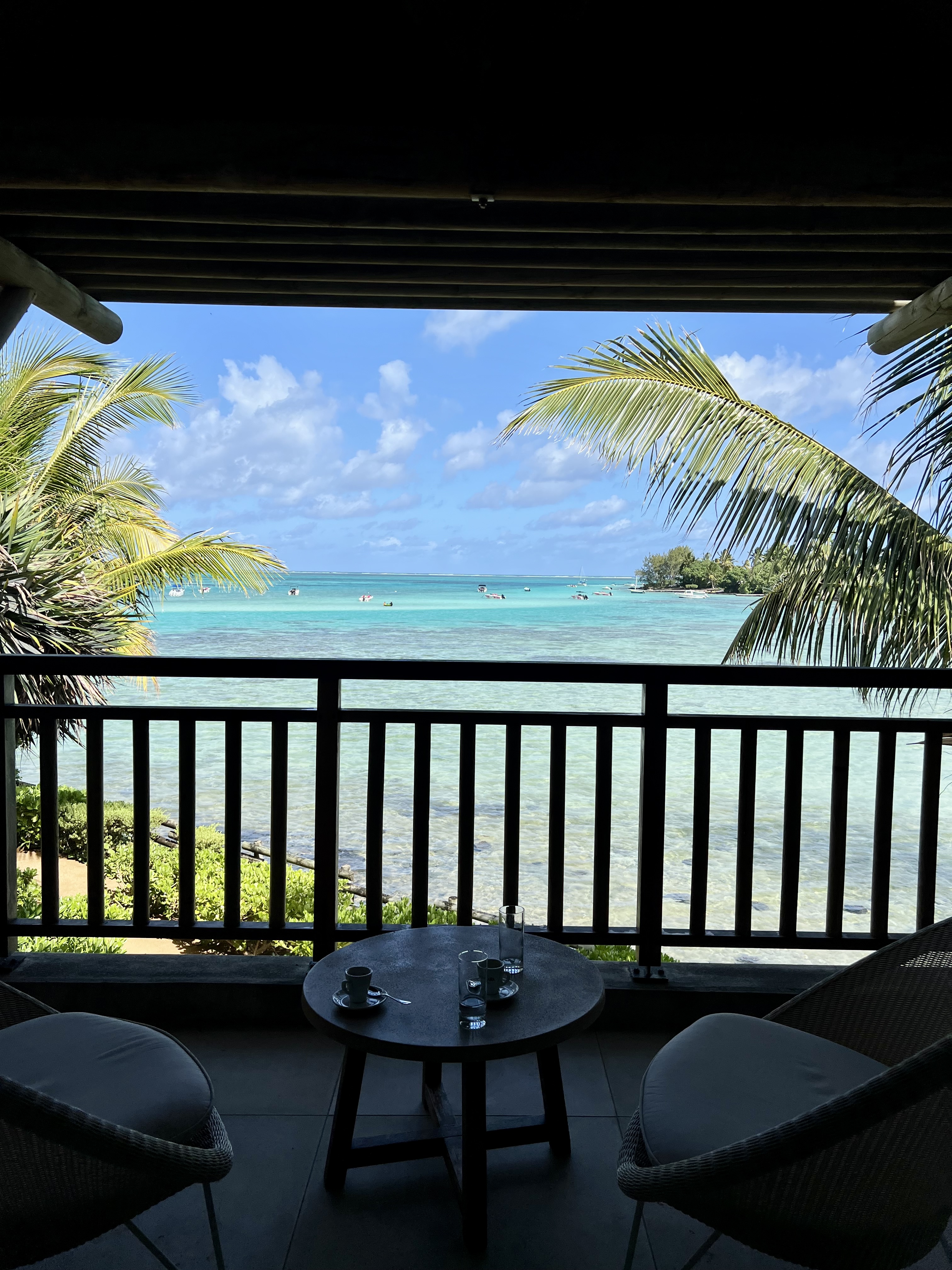 vue mer chambre Preskil Island Resort.