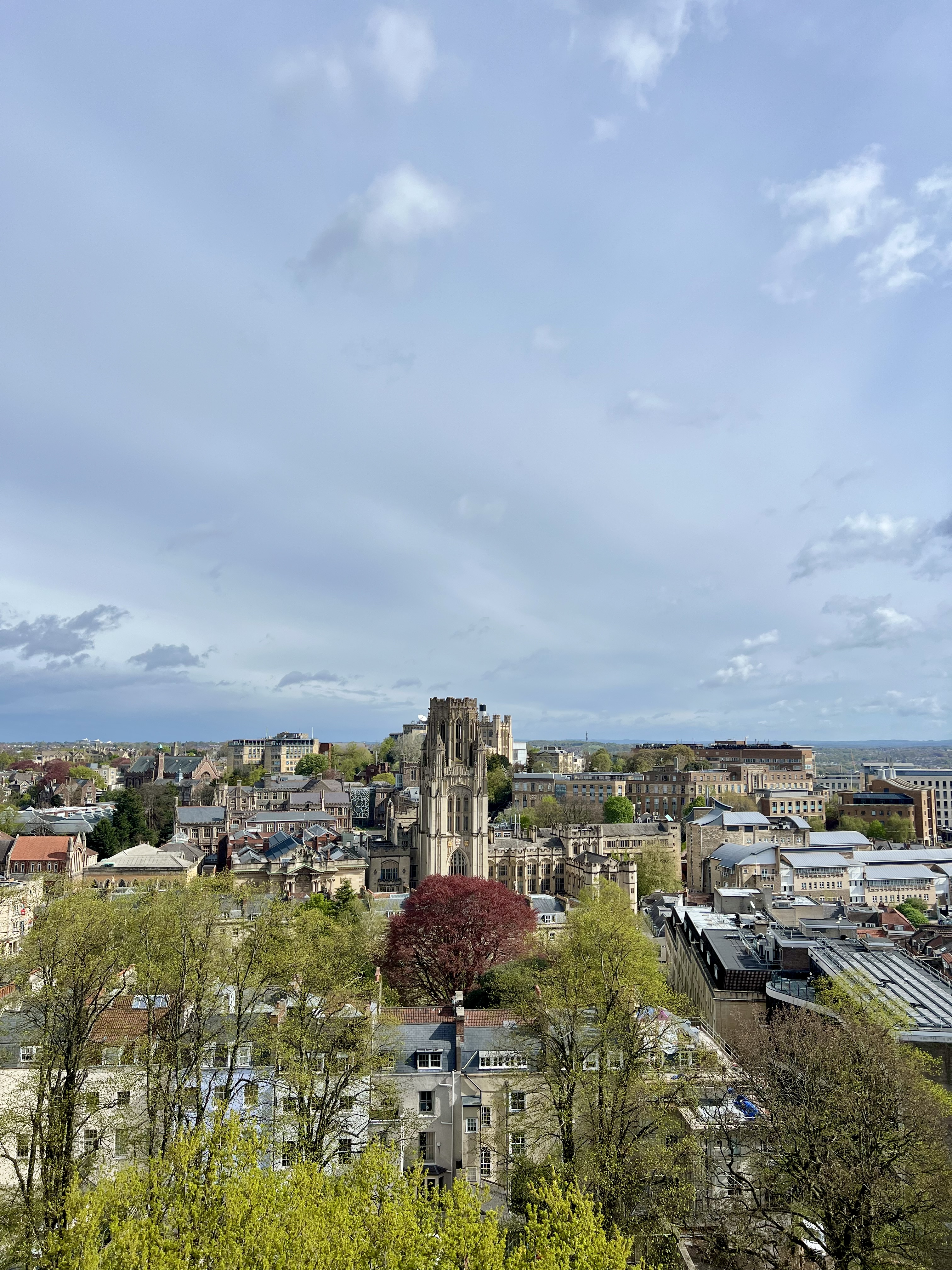 vue sur l'université de bristol depuis le parc