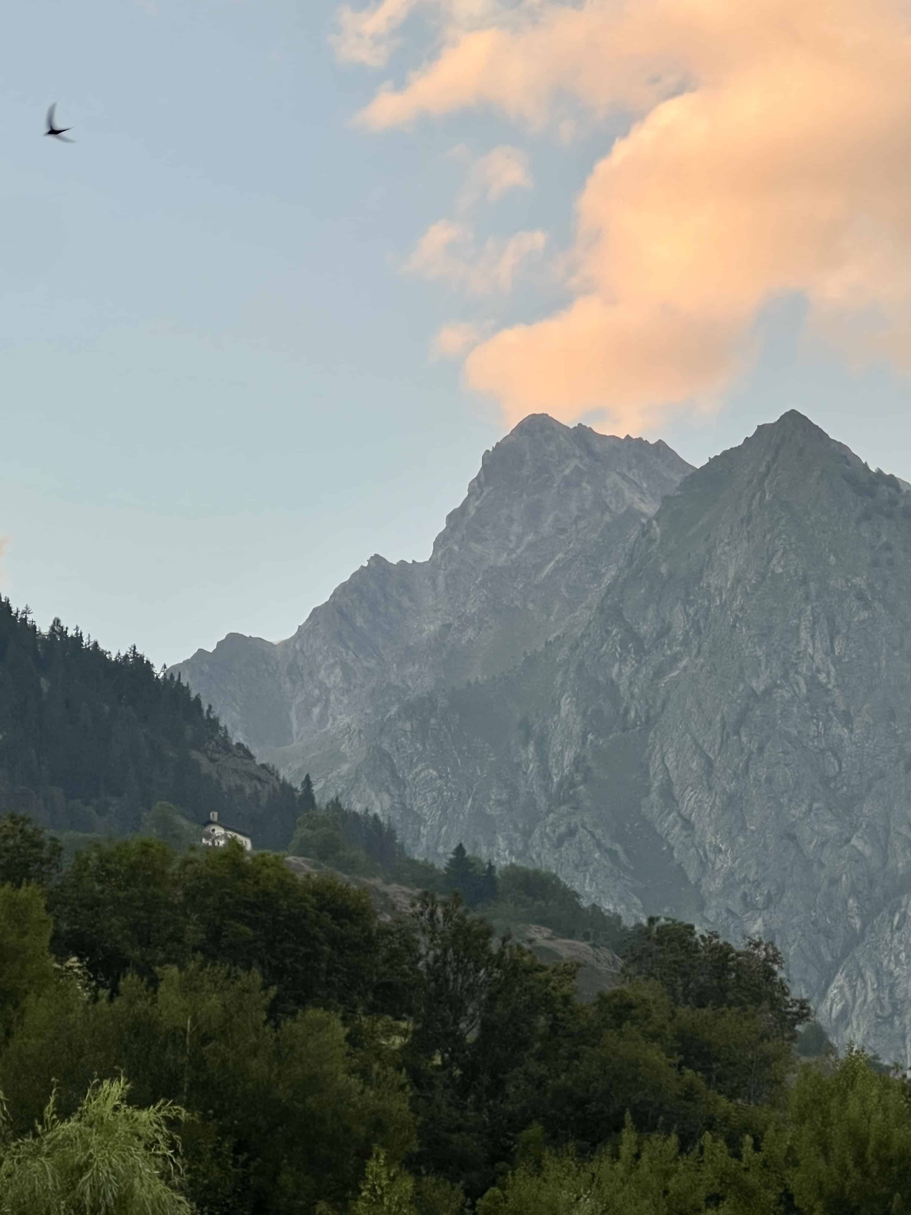 aoste vue sur la montagne voyage