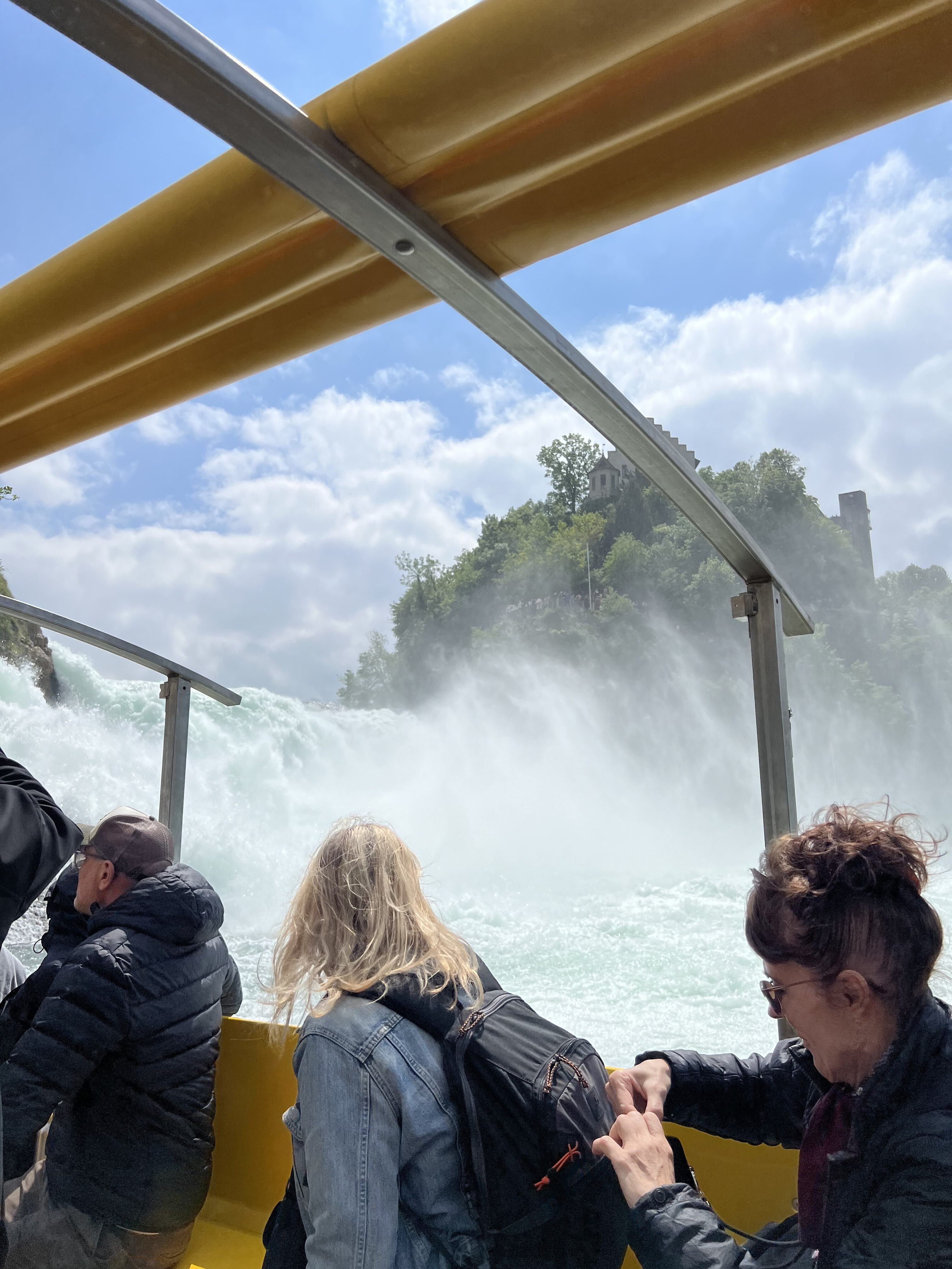 chutes du rhin de schaffhouse suisse depuis le bateau