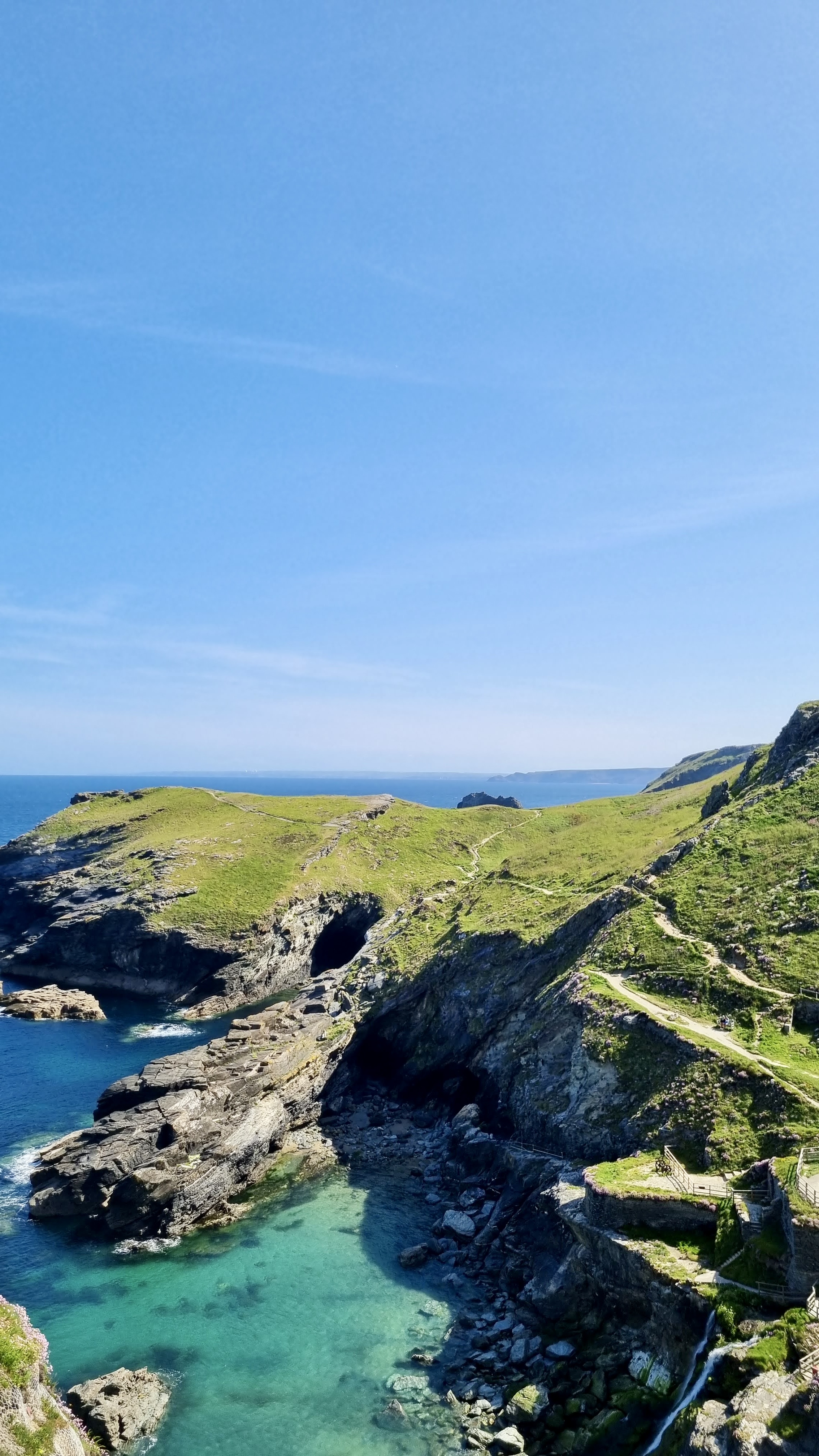 vue mer falaise dans les cornouailles
