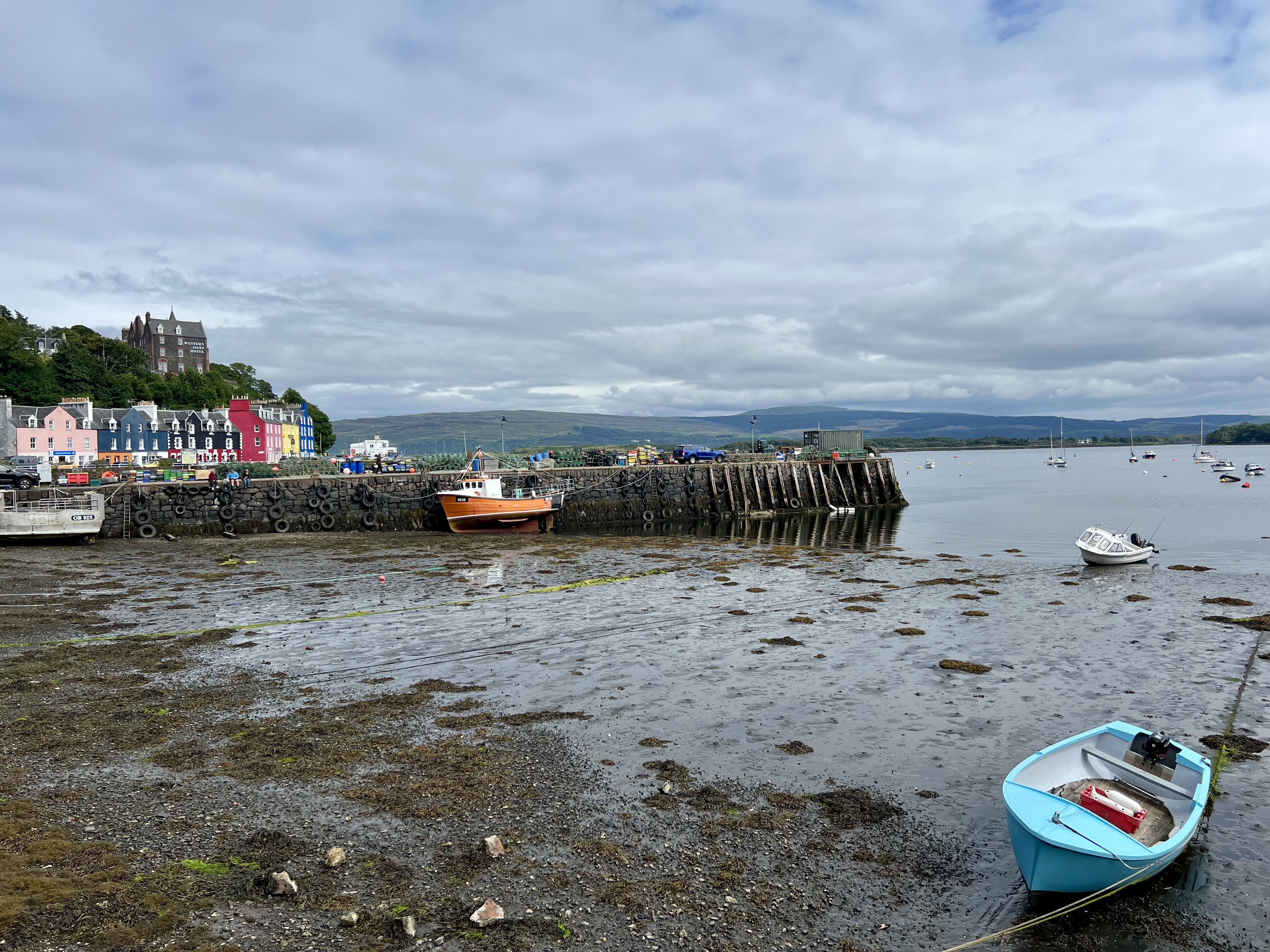 maree basse ou manger a tobermorry ile de mull ecosse