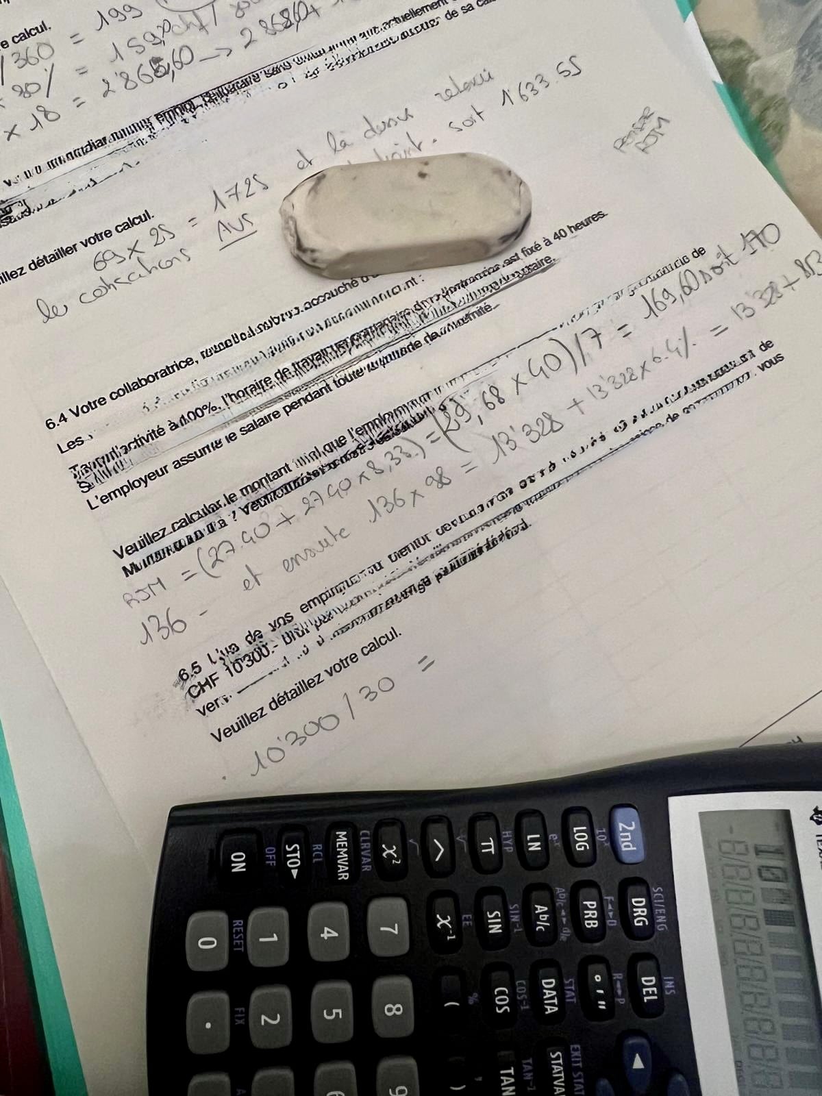 suisse examen certificat calcul